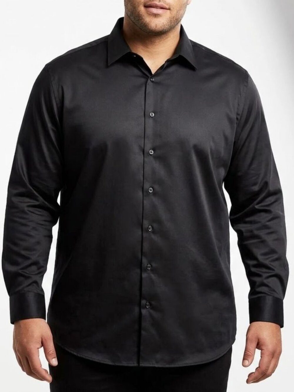 Paul Jones Goth Corporate Black Button Down Shirt 2XL